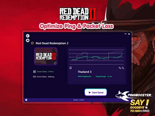 ใช้ Pingbooster เล่น Red Dead Redemption 2 แบบไม่มีสะดุด