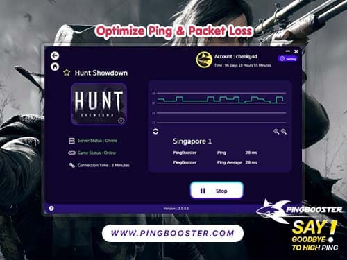 แก้แลค แก้ปิง Hunt Showdown on Steam ด้วย PingBooster