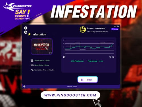 How to Reduce Lag Infestation Revival X & Fantasy with PingBooster