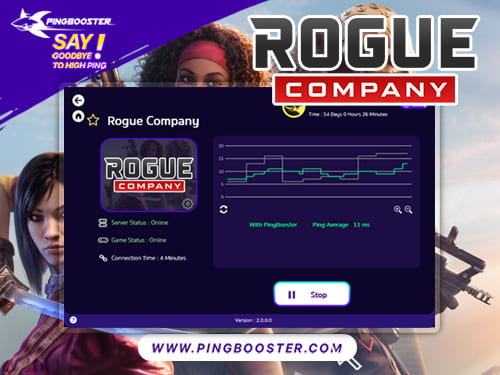 ลดแลค ลดปิงเกม Rogue Company ด้วย PingBooster