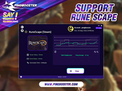 ใช้ PingBooster VPN เล่นเกม Rune Scape ช่วยลดอาการแลค ปิงสูง