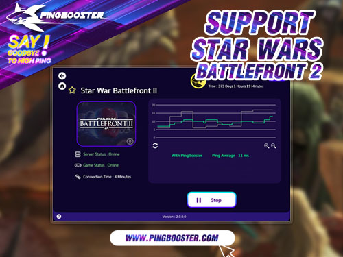 Reduce Ping STAR WARS Battlefront II with VPN PingBooster