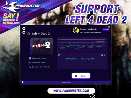 Left 4 Dead 2 Ping Red Reduce Lag with PingBooster