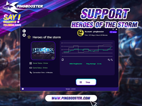 Optimize Ping Heroes of the Storm with PingBooster