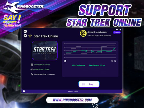 ใช้ PingBooster VPN เล่นเกม Star Trek Online ช่วยลดอาการแลค ปิงสูงได้ดีเยี่ยม