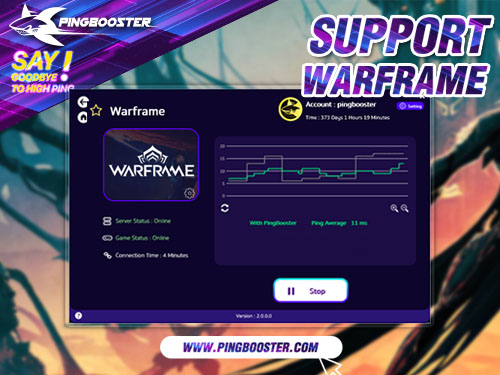 ทะลุบล็อค ลดแลคเกม Warframe Online จาก PingBooster