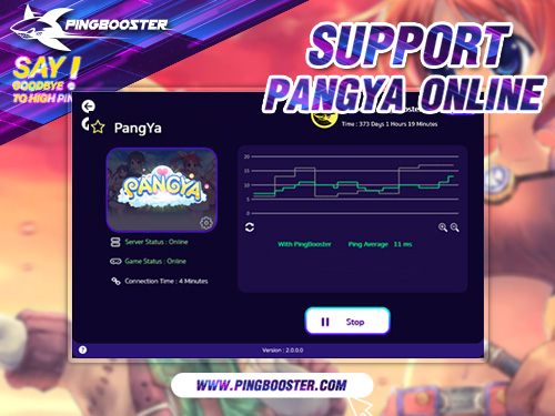 Reduce Ping PangYa Online with VPN PingBooster