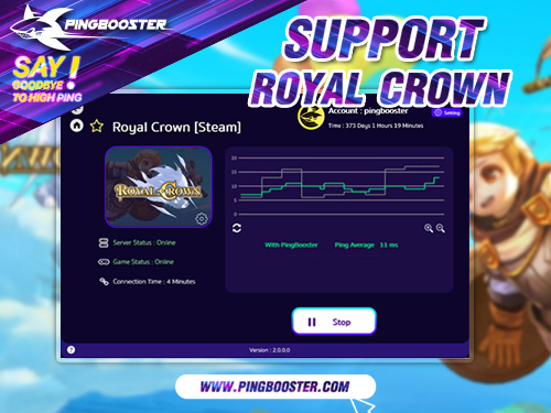 PingBooster VPN Support Royal Crown