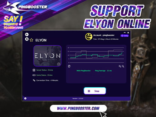 PingBooster VPN Support Elyon Online