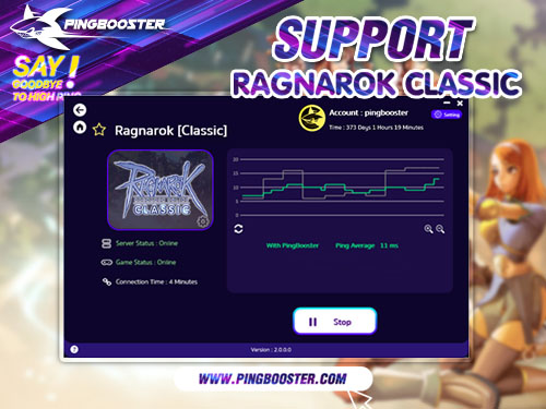 PingBooster VPN Support Ragnarok Classic