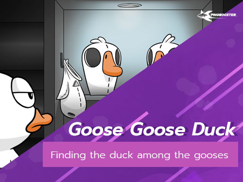 GOOSE GOOSE DUCK is an online game to find ducks hiding in a flock of geese.