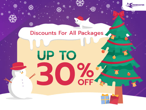PingBooster have a good promotion for the end of the year 2022. Big discount of 30% on all packages.