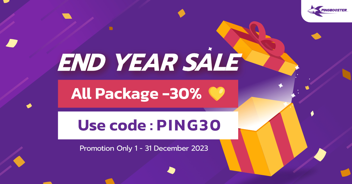 Game On, Ping Off 30% Discount on All Packages.