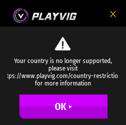 Your country is no longer supported please visit