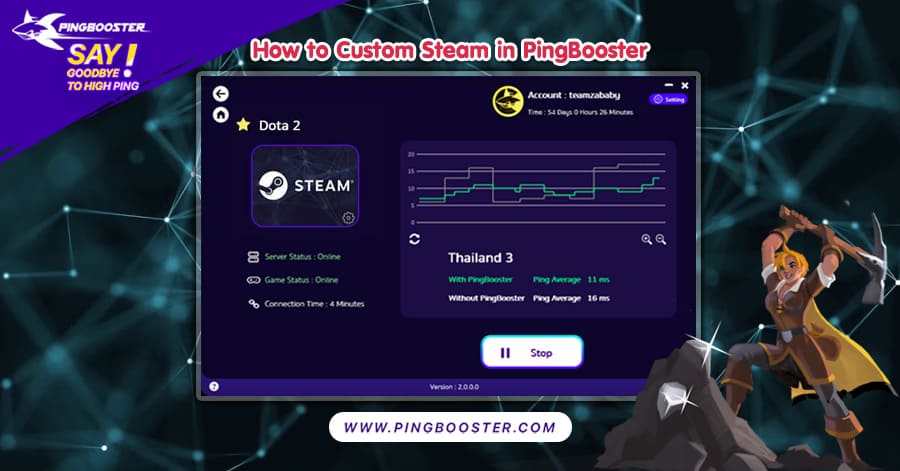 วิธีเพิ่มเกมบน Steam ใช้งานคู่กับ Pingbooster | Pingbooster Blog